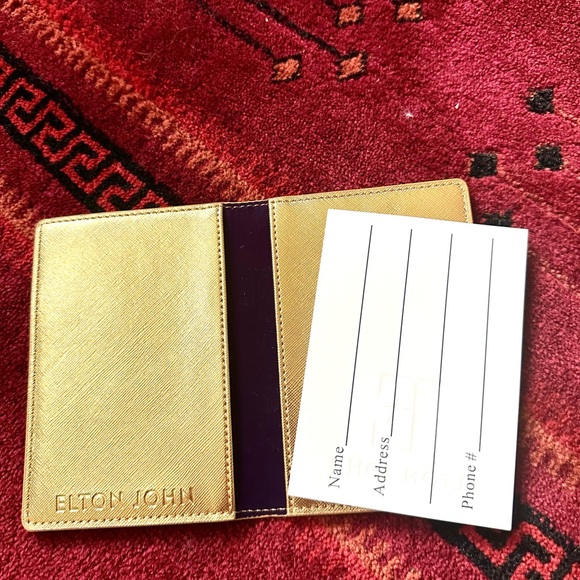 3/$10 Elton John Luggage Tag and Passport Holder - Picture 3 of 4